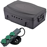 Electraline 300175 Caja de Enchufes- Negro